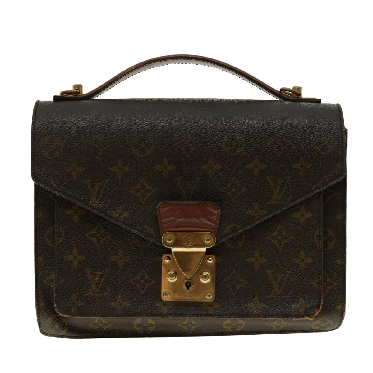 LOUIS VUITTON Monogram Monceau Hand Bag 2way M51185 LV rd4611