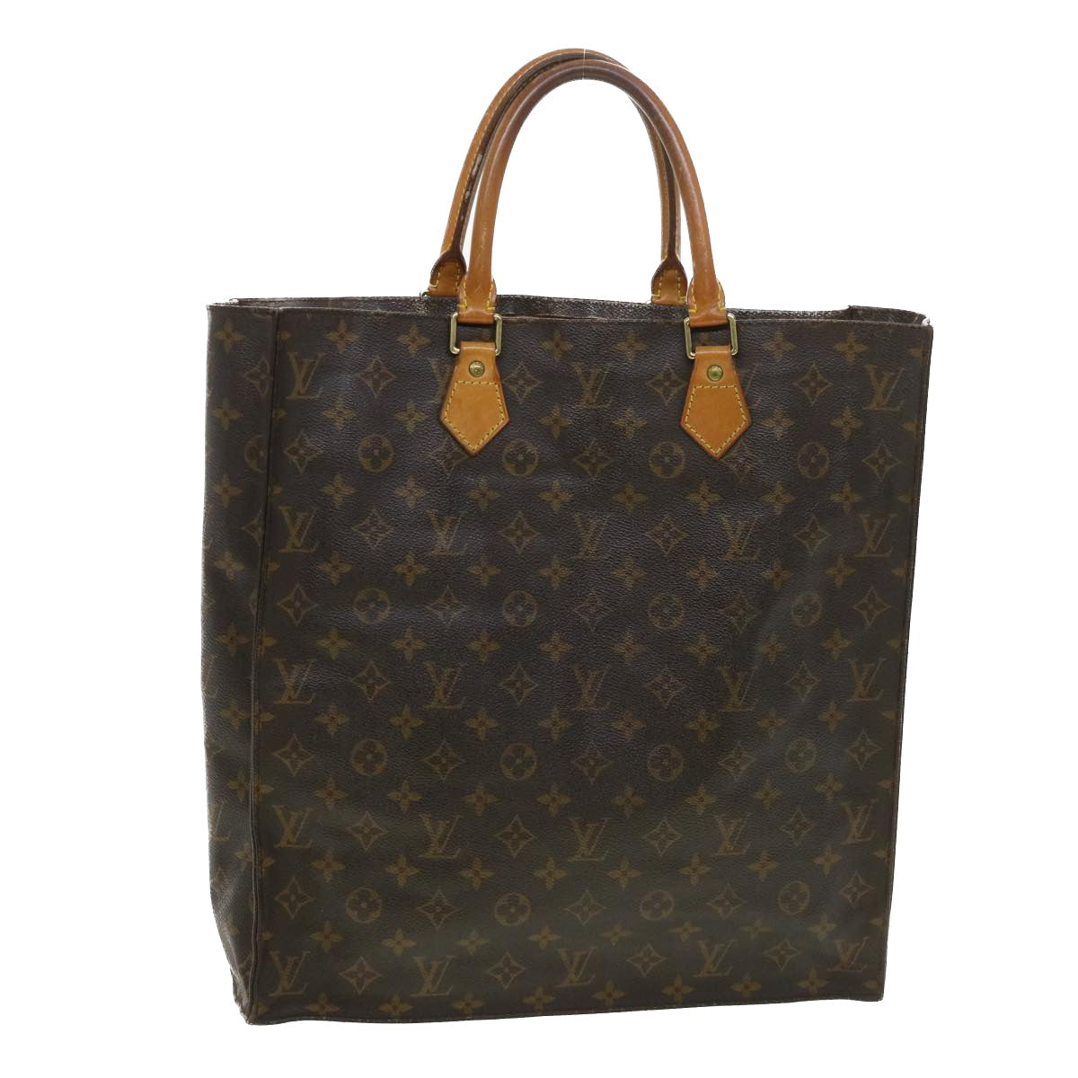 LOUIS VUITTON Monogram Sac Plat Hand Bag M51140 LV rd4666