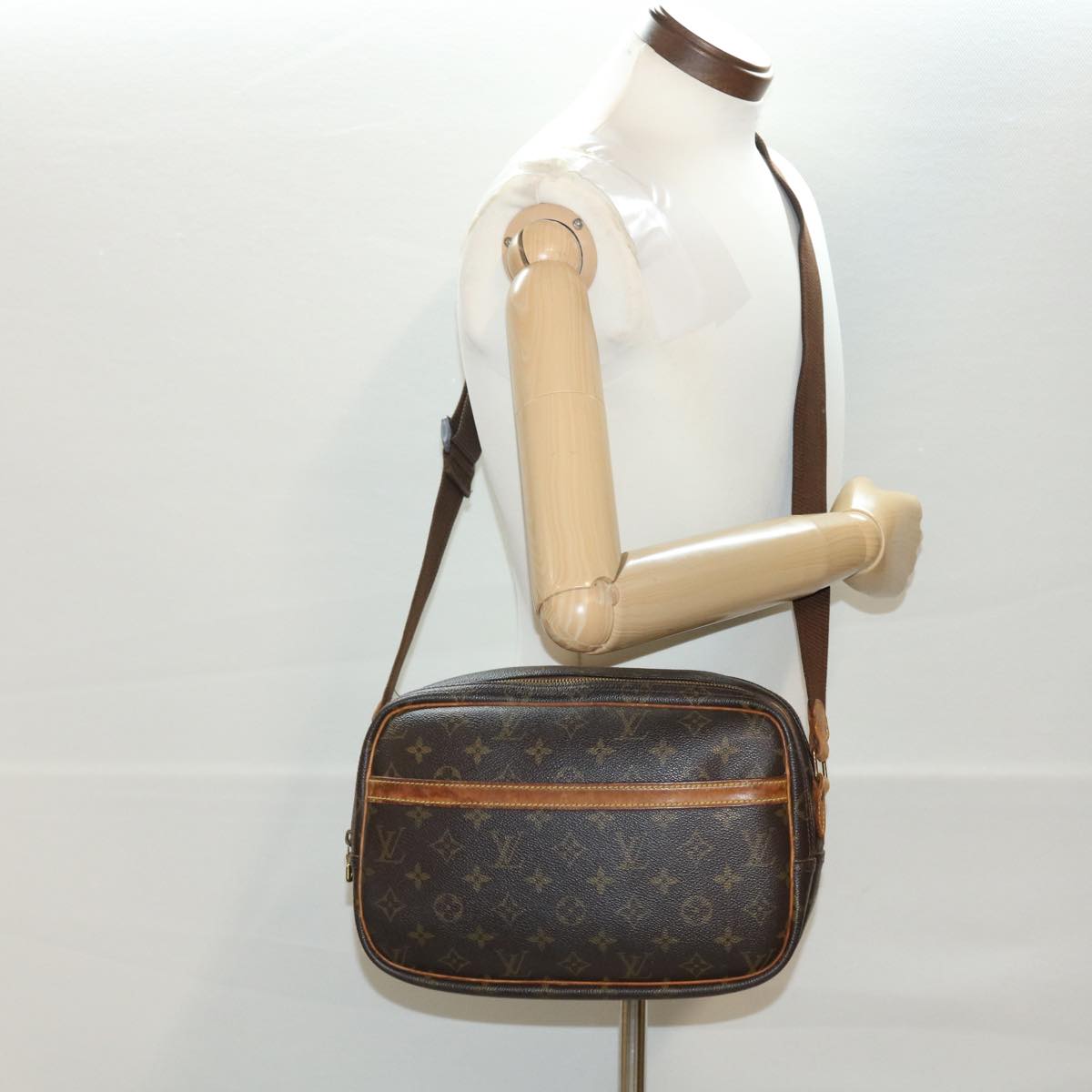 LOUIS VUITTON Monogram Reporter PM Shoulder Bag M45254 LV rd4711