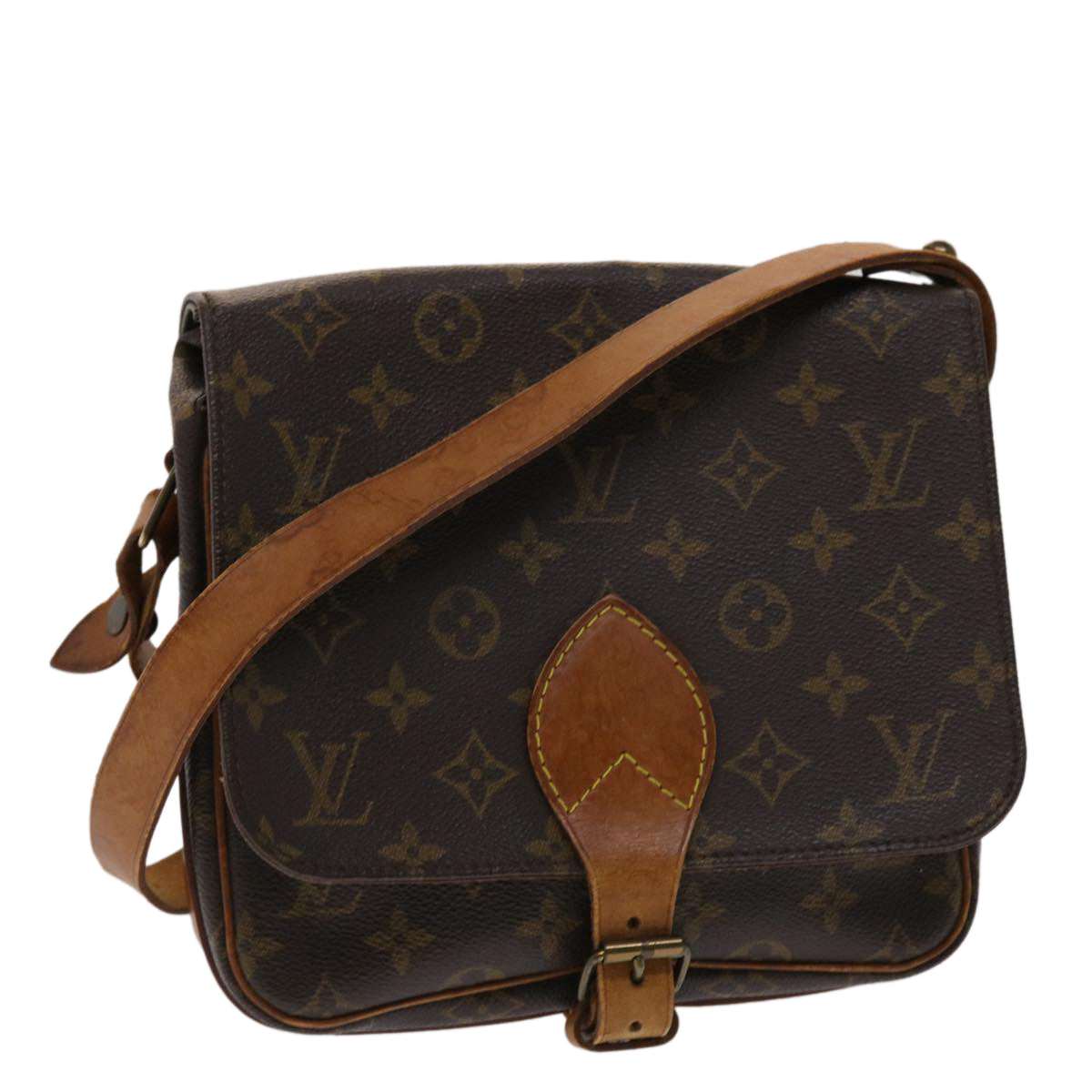 LOUIS VUITTON Monogram Cartouchiere MM Shoulder Bag M51253 LV  rd5582
