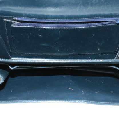 Celine Horse Carriage Chain Shoulder Bag Leather Navy  rd740