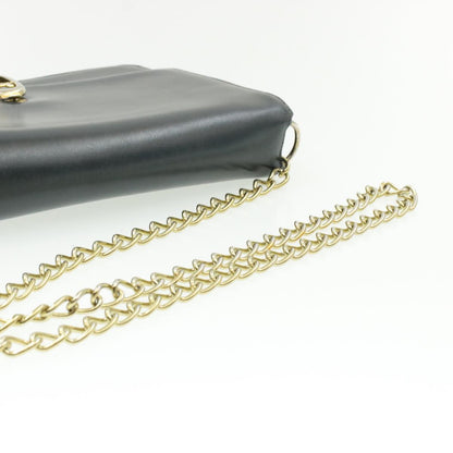 Celine Horse Carriage Chain Shoulder Bag Leather Navy  rd740