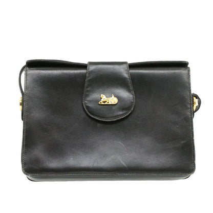 Celine Horse Carriage Shoulder Bag Black Leather  rd764