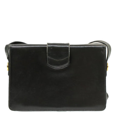 Celine Horse Carriage Shoulder Bag Black Leather  rd764