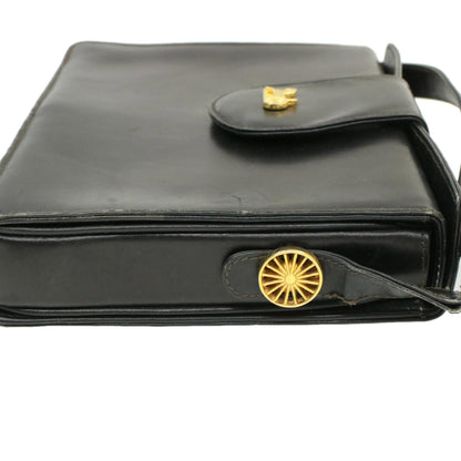 Celine Horse Carriage Shoulder Bag Black Leather  rd764