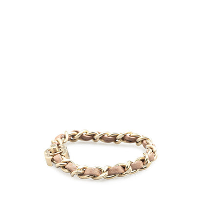 Chanel Coco Mark Turnlock Leather Bracelet