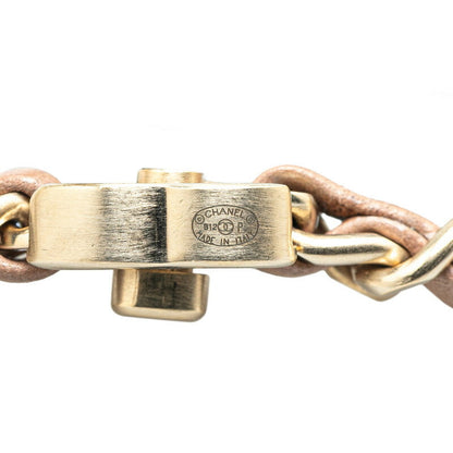 Chanel Coco Mark Turnlock Leather Bracelet