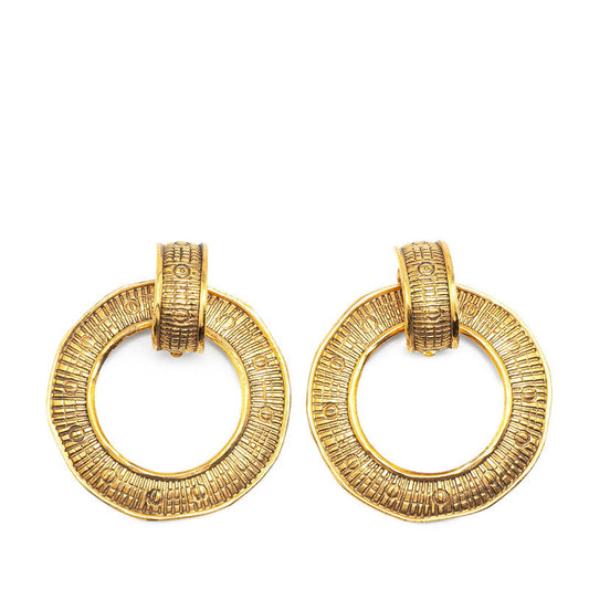 Chanel Gold Plated Vintage Earrings