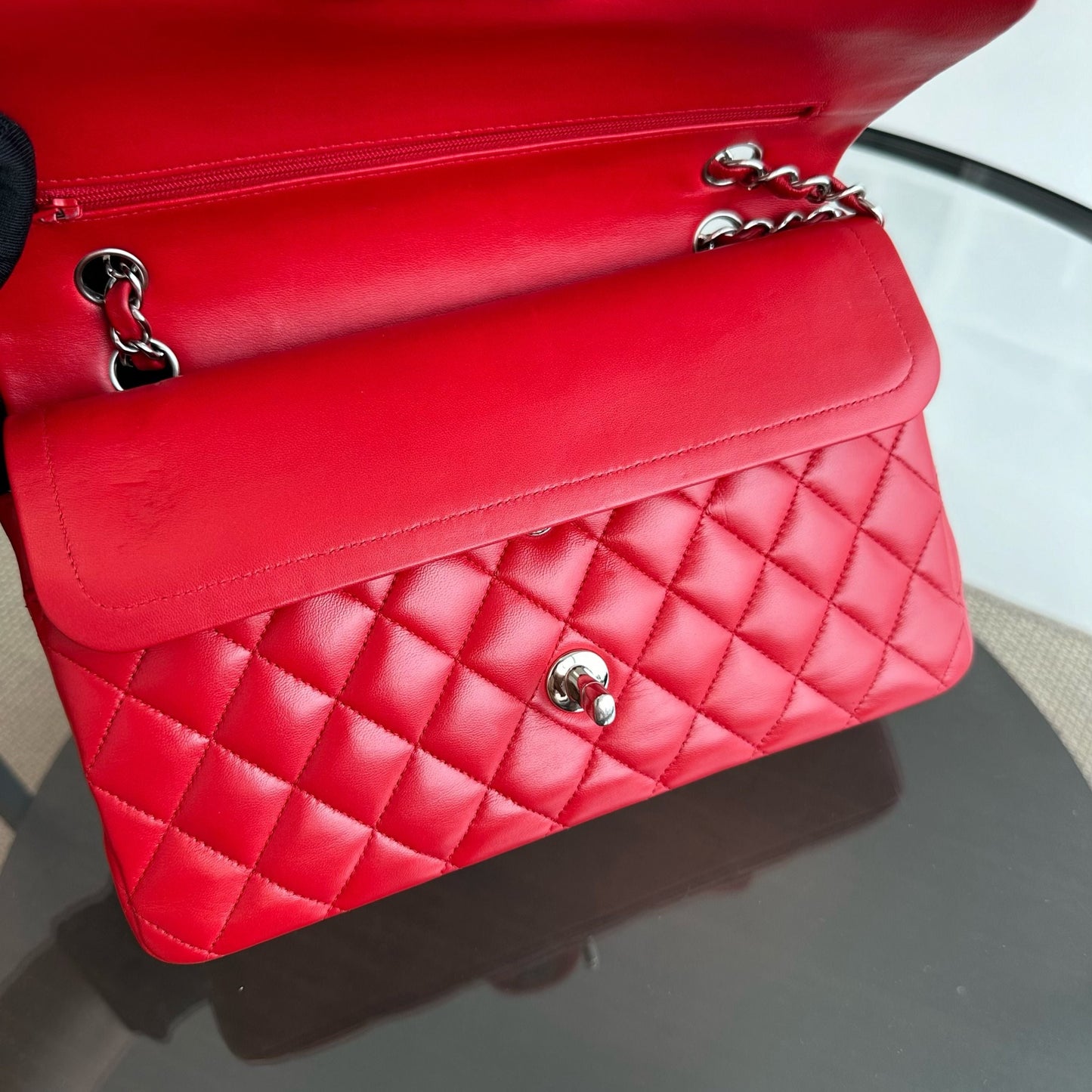 *Receipt* Medium Lambskin Red SHW No 18