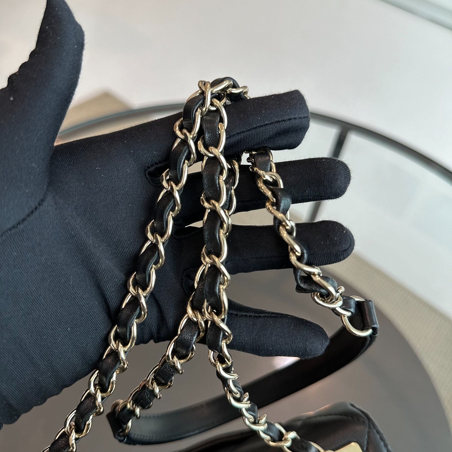 *Receipt* Trendy CC Small Lambskin Black GHW No 20