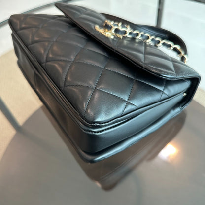 *Receipt* Trendy CC Small Lambskin Black GHW No 20
