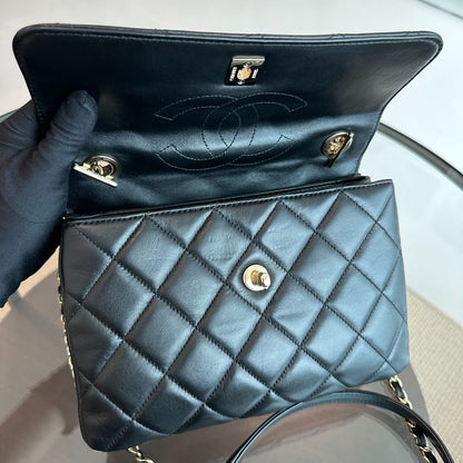 *Receipt* Trendy CC Small Lambskin Black GHW No 20