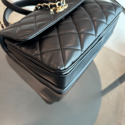 *Receipt* Trendy CC Small Lambskin Black GHW No 20