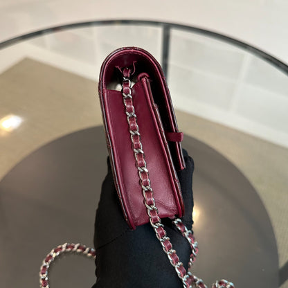 *Receipt* WOC Wallet On Chain Plum Patent Leather SHW No 18