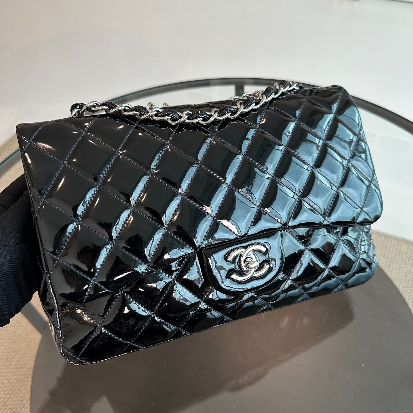 *Recolor* Jumbo Single Flap Patent Leather Black SHW No 13