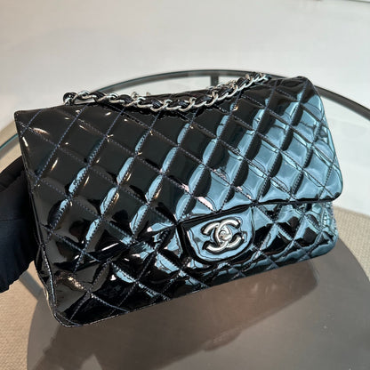 *Recolor* Jumbo Single Flap Patent Leather Black SHW No 13