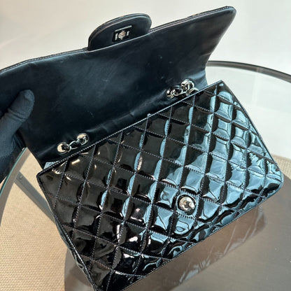*Recolor* Jumbo Single Flap Patent Leather Black SHW No 13
