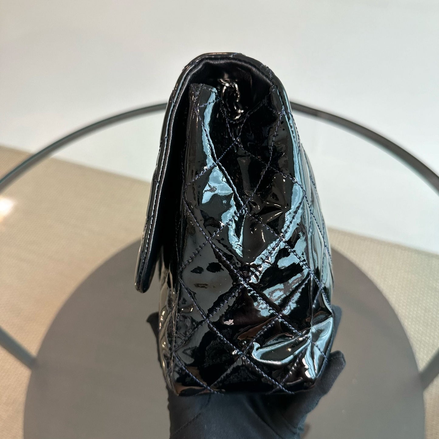 *Recolor* Jumbo Single Flap Patent Leather Black SHW No 13