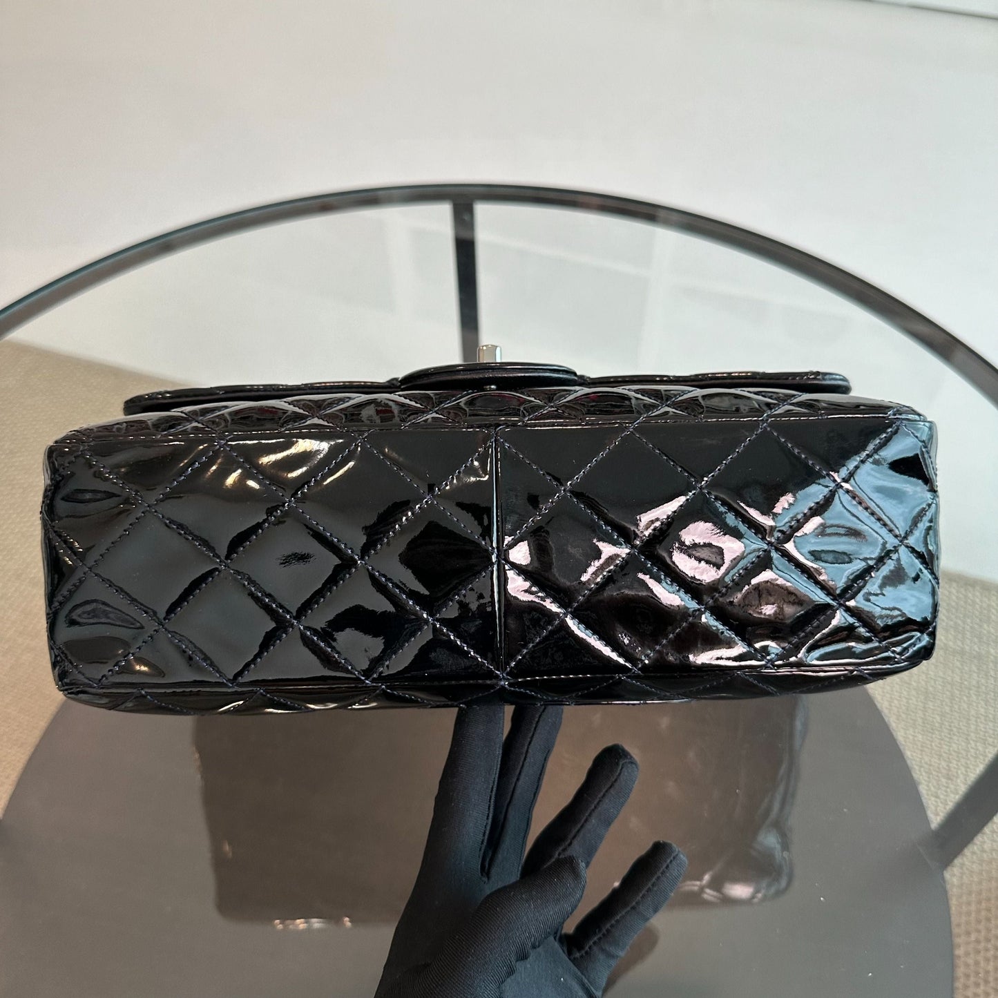 *Recolor* Jumbo Single Flap Patent Leather Black SHW No 13