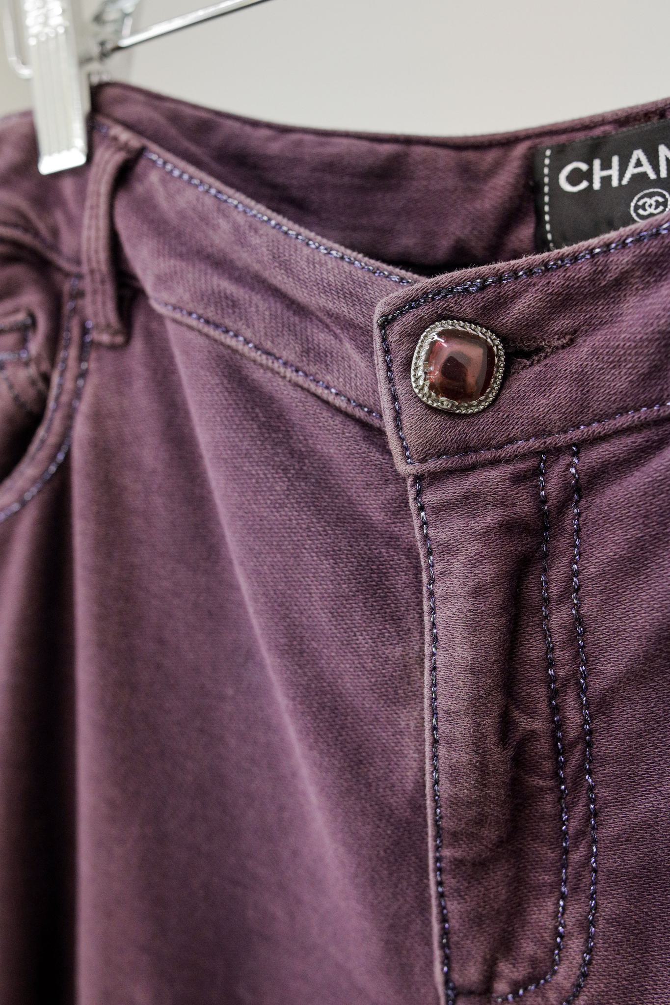 Chanel Aubergine Skinny Jeans