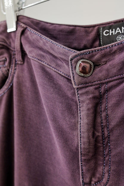 Chanel Aubergine Skinny Jeans