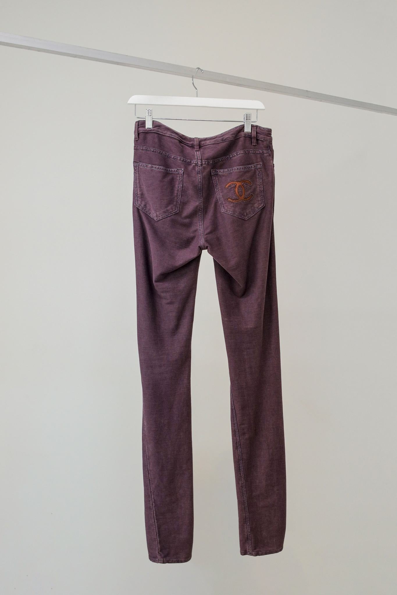 Chanel Aubergine Skinny Jeans