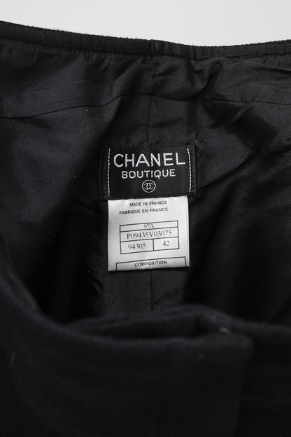 Chanel Vintage 97A Black Wool Crepe Trousers