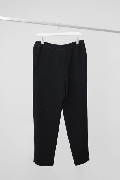 Chanel Vintage 97A Black Wool Crepe Trousers