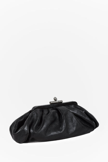 Chanel 07A Black Leather Clutch Bag