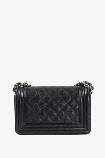 Chanel Boy Flap Small Bag in Black Caviar