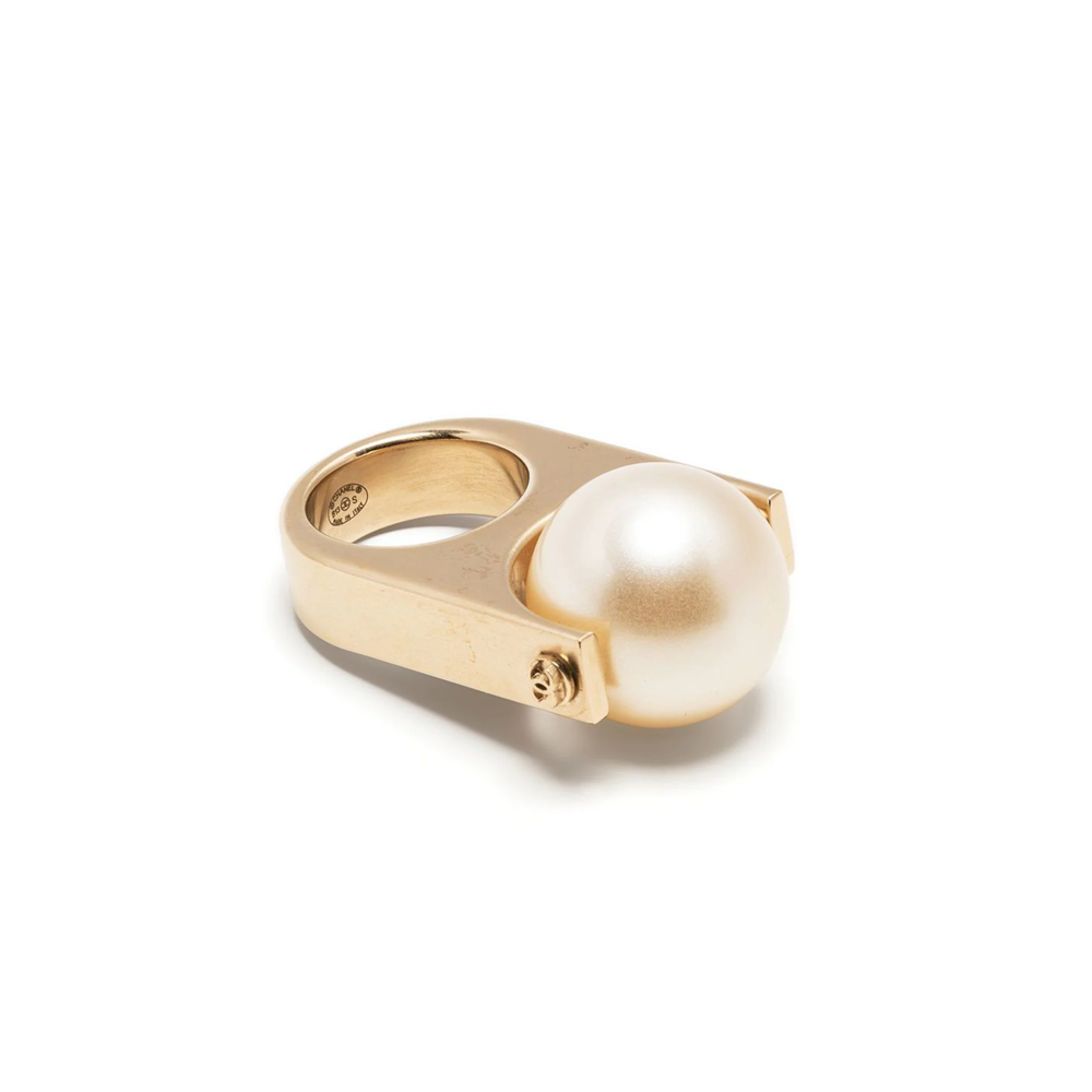 CC Pearl-embellished Ring
