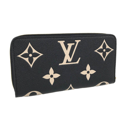 LOUIS VUITTON Bicolor Monogram Emplant Zippy Wallet purse Zip Around
