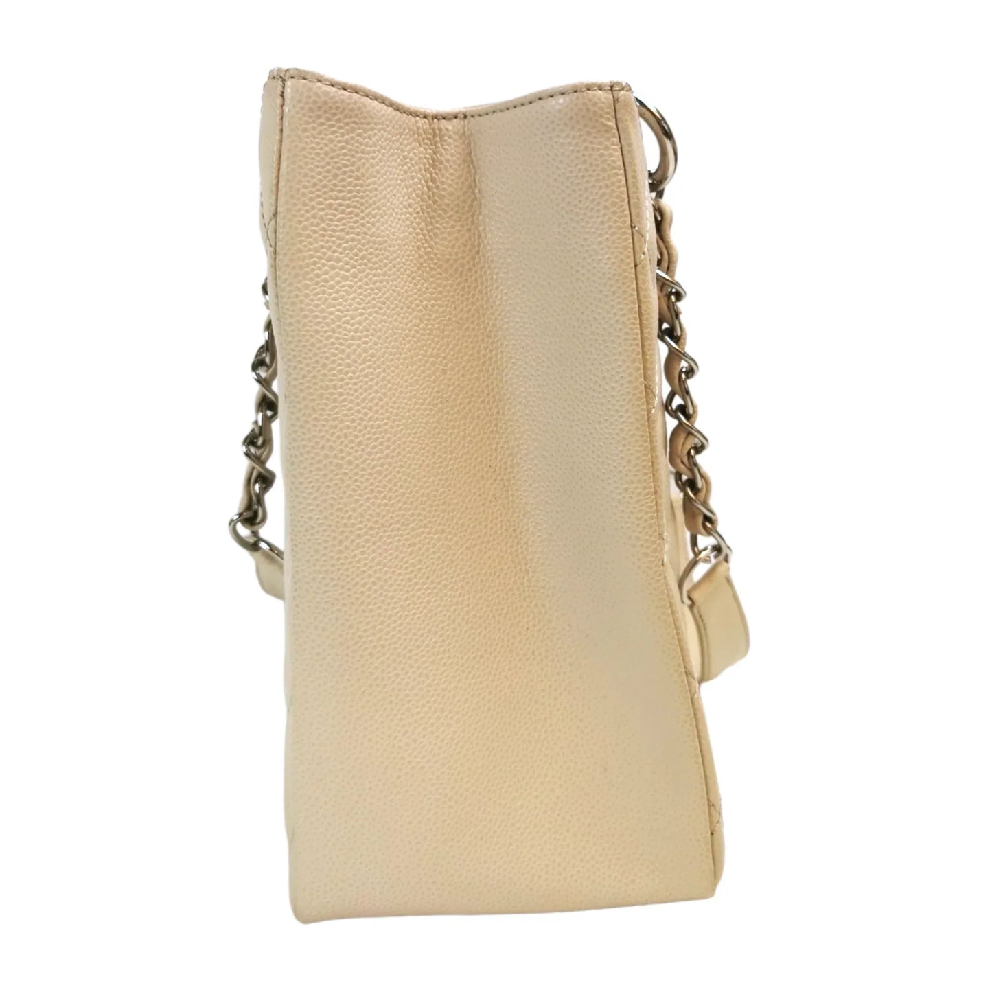 Chanel GST Beige Caviar Silver