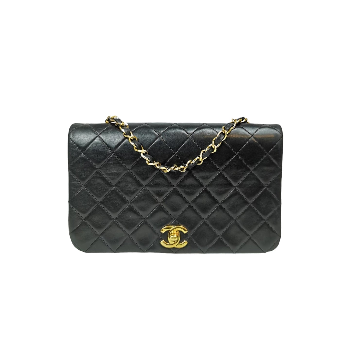 Chanel Full Flap Bag Black Lambskin Gold