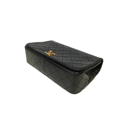 Chanel Full Flap Bag Black Lambskin Gold