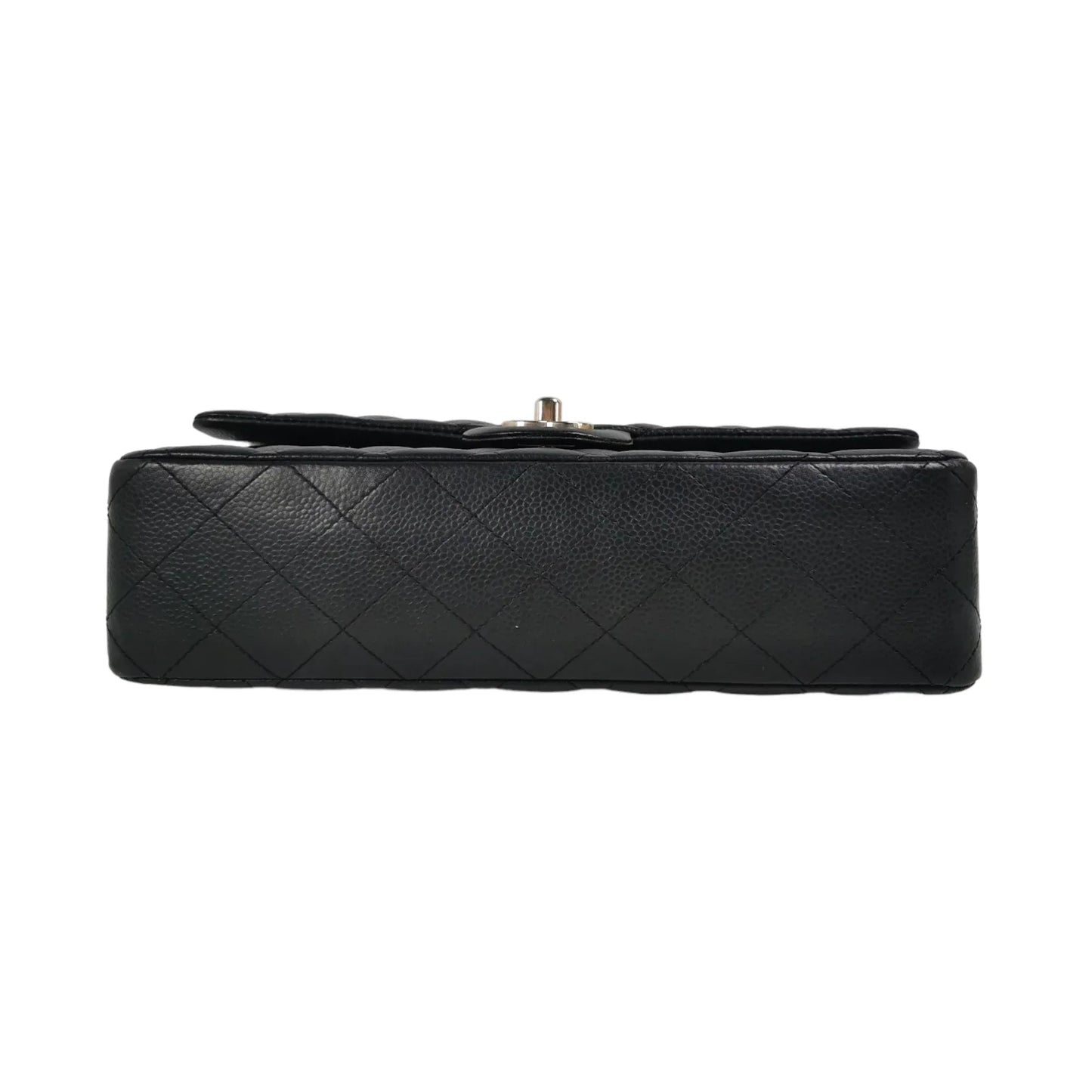 Chanel Classic Double Flap Medium Black Caviar Silver