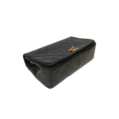 Chanel Full Flap Bag Black Lambskin Gold