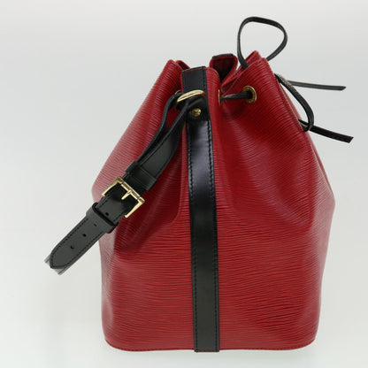 LOUIS VUITTON Epi Bicolor Petit Noe Shoulder Bag Red Black M44172 LV ro443