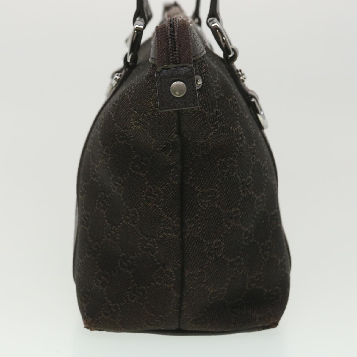 GUCCI GG Canvas Tote Bag Dark Brown 268640  ro914