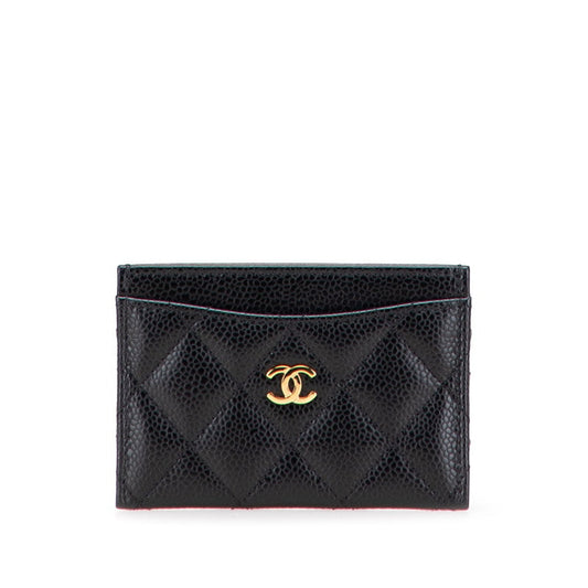 Chanel Classic Card Case Caviar Leather Card Case