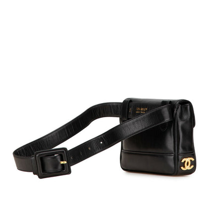 Chanel Triple Coco Mark Leather 2way Shoulder Bag Waist Bag