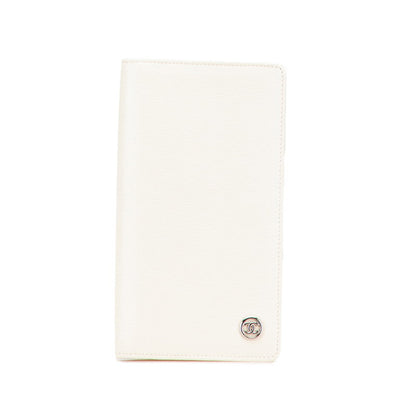 Chanel Coco Mark Leather Long Wallet