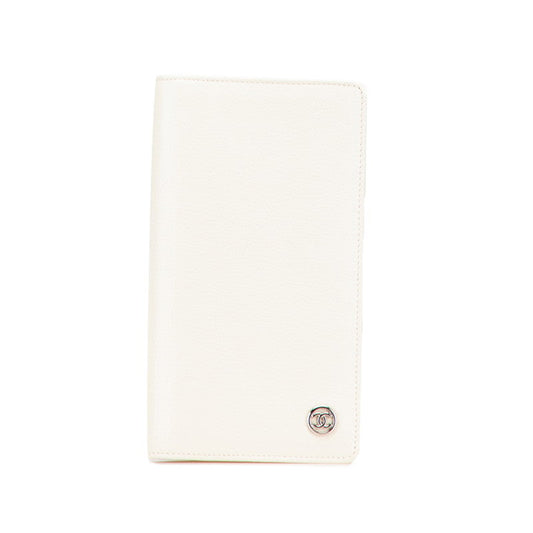 Chanel Coco Mark Leather Long Wallet