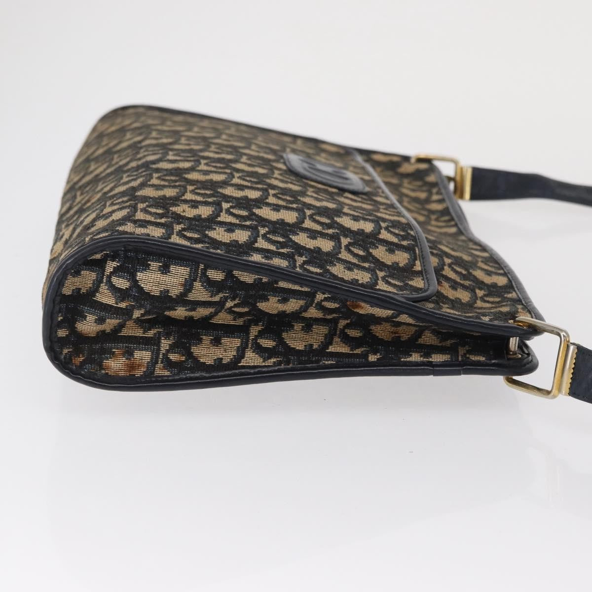 Christian Dior Vintage Cd Trotter Shoulder Bag Canvas Navy Canvas Shoulder Bag Bag ()