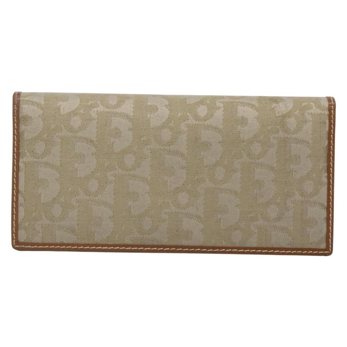 Christian Dior Trotter French Wallet Diorissimo Canvas Green Canvas Wallets Accessory ()