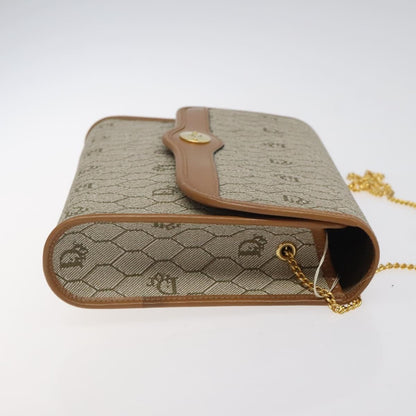 Christian Dior Vintage Honeycomb Flap Crossbody Bag Coated Canvas Beige Canvas Bag ()