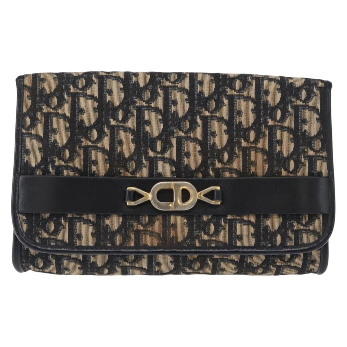 Christian Dior Vintage Cd Chain Flap Shoulder Bag Diorissimo Canvas Navy Canvas Shoulder Bag Bag ()