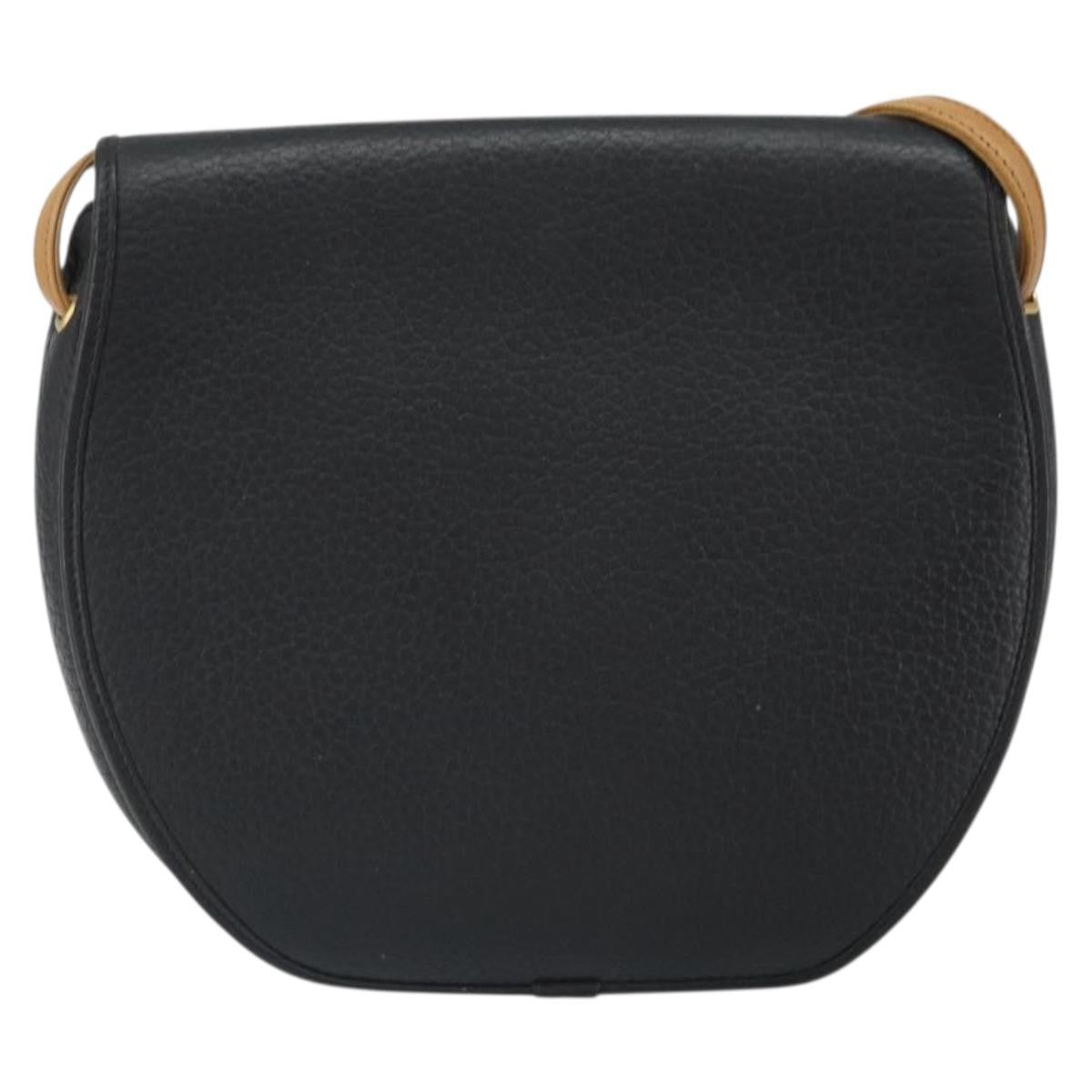 Christian Dior Vintage Cd Flap Shoulder Bag Leather Black Leather Shoulder Bag Bag ()