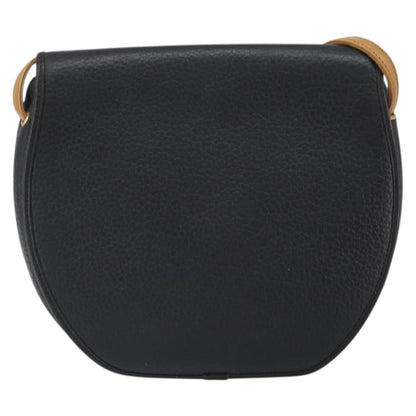Christian Dior Vintage Cd Flap Shoulder Bag Leather Black Leather Shoulder Bag Bag ()