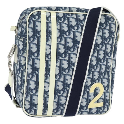 Christian Dior Trotter Shoulder Bag Canvas Blue Canvas Shoulder Bag Bag ()